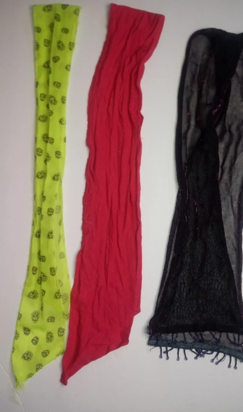 Set of 3 children's fabric waist tie belts